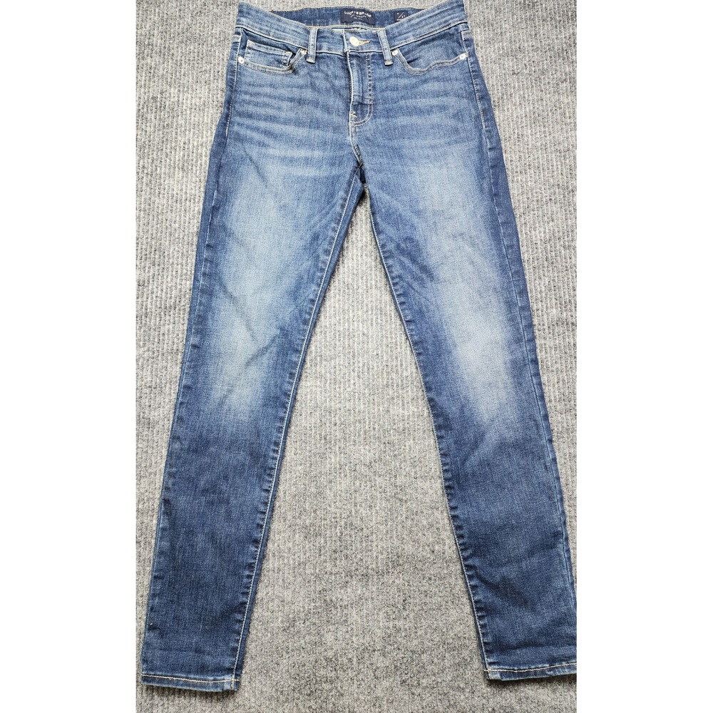 Lucky Brand Ava Mid Rise Skinny Jeans Medium Wash Denim Size 4 27 Regular
